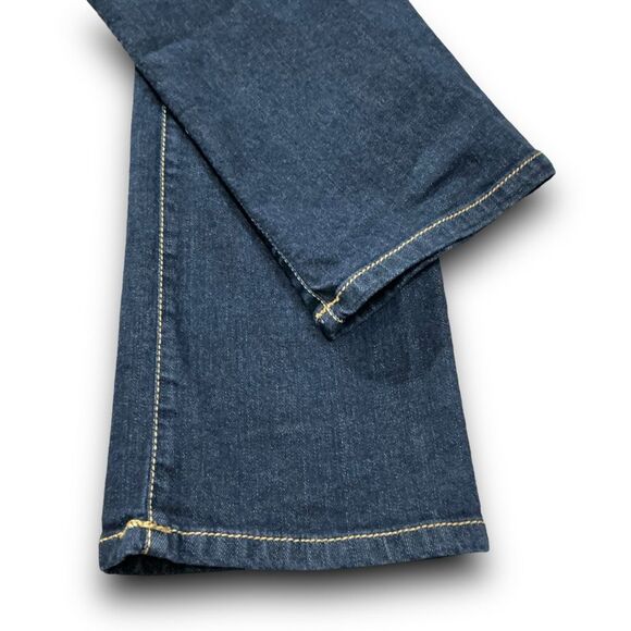 Michael Kors Dark Wash Stretch Straight Leg Embroidered MK Pockets - Picture 4 of 9